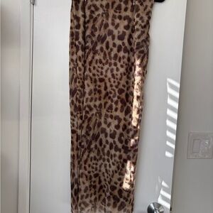 Zara Leopard Print Maxi Skirt